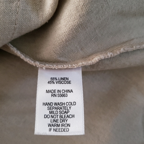 FOR CYNTHIA Tan Linen Dress Small - Picture 6 of 8